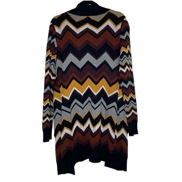 Missoni for Target Womens Size XS Open front Cardigan Long Sleeve Chevron Brown - Picture 3 of 11